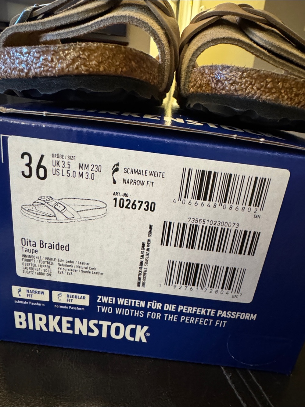 Birkenstock Braided Suede Slide Sandals in Tan - Picture 6 of 8